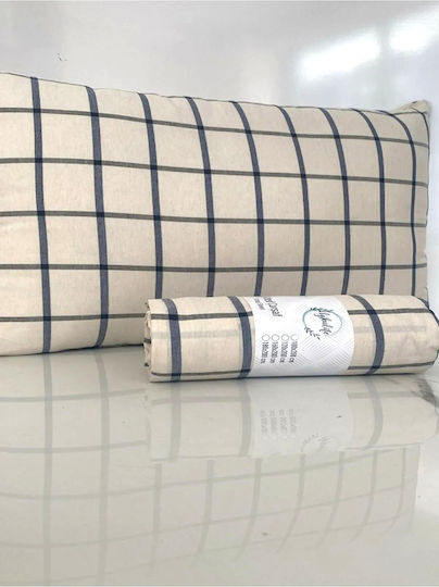 Σετ Μονό Λαστιχένιο Σεντόνι 100x200 Μπεζ + 1 Μαξιλαροθήκη 50x70