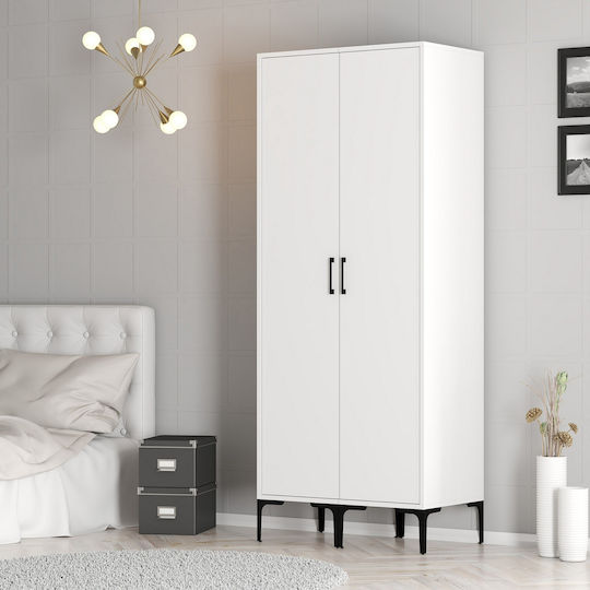 Two Door Wardrobe Ss White White