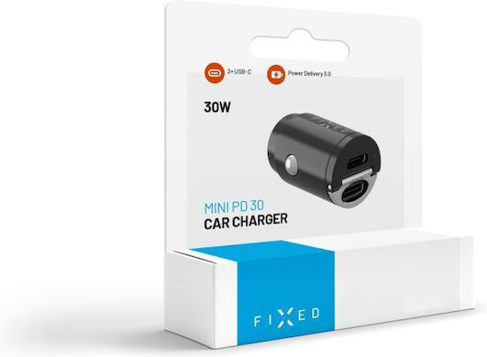 Fixed Auto-Ladegerät 30W mit 2xUSB-A Schwarz Farbe