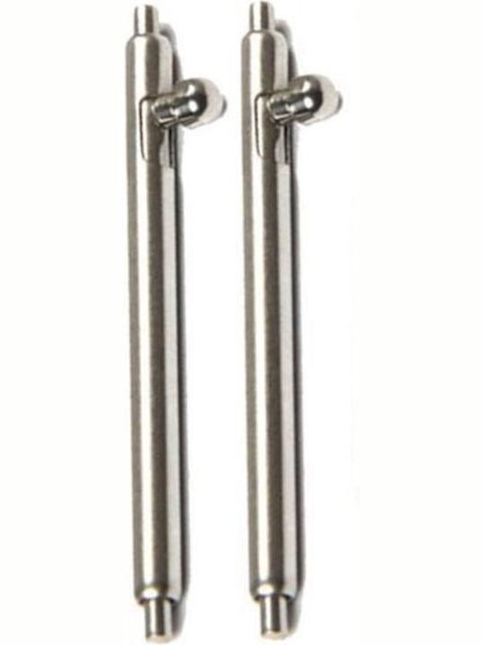 Tactical Watch Pin Stainless Steel 22mm 2pcs Silver