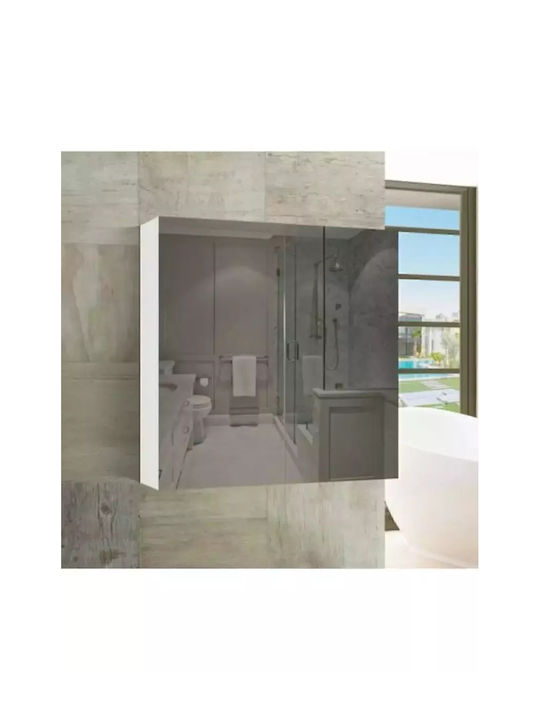 SteweHome Badezimmerspiegel 60 x 60 cm mit Schrank