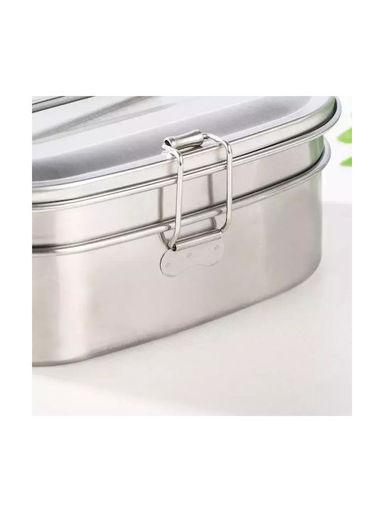 Pandaboo Δοχείο Φαγητού Inox Ασημί 1lt