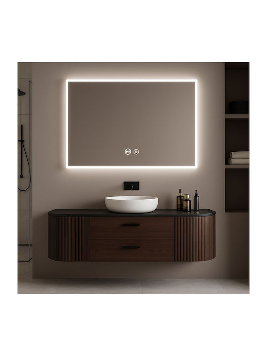 H2O Oglindă de Baie Lumini LED Atingere 70x90cm