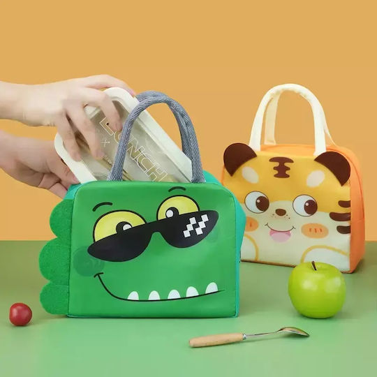 Cartoon Lunchbag Πράσινος Δεινόσαυρος