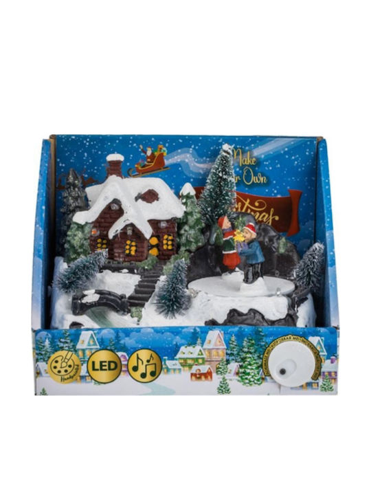 Christmas Illuminated Decorative with Music and Movement 17x13x11cm.