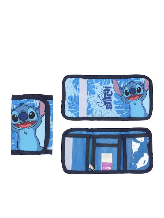 Disney Lilo Stitch Детски портфейл Монети с велкро Син