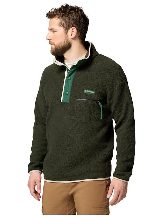 Helvetia Ii Half Snap Long Sleeve Green Sweater