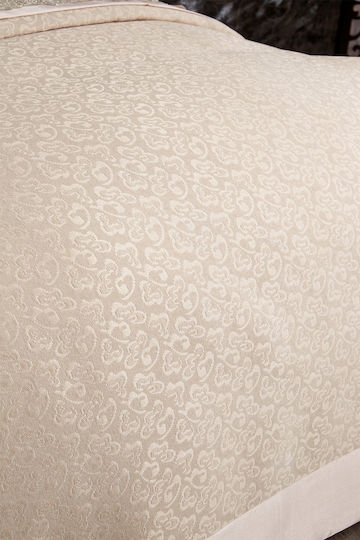 Set Huse Pentru Pilote “diana” Dantelă Franceză Bej 230 X 240cm