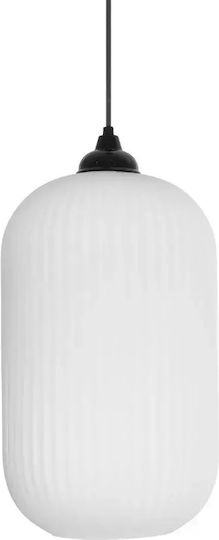 GloboStar Meloni Pendant Light White with Crystals for Socket E27 20x20x38cm
