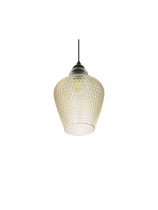 GloboStar Sklo Pendant Light Multicolour with Crystals for Socket E27 22x22x31cm