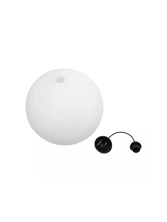 GloboStar Gabia Pendant Light White with Crystals for Socket E27 40x40x42cm