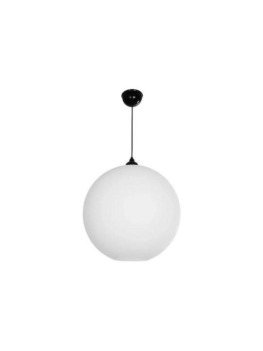 GloboStar Gabia Pendant Light White with Crystals for Socket E27 40x40x42cm