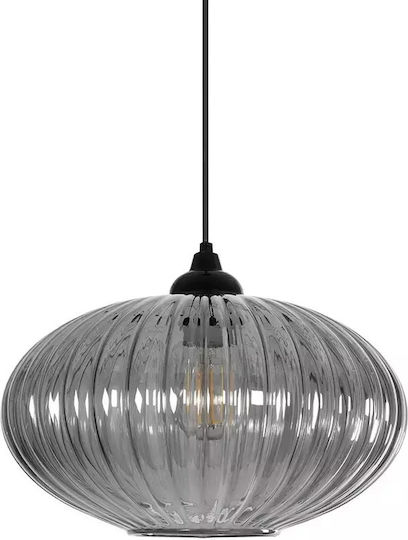 GloboStar Pera Pendant Light Black with Crystals for Socket E27 30x30x22cm
