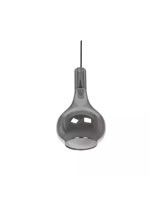 GloboStar Pendant Light Black with Crystals for Socket E27 20x20x36cm