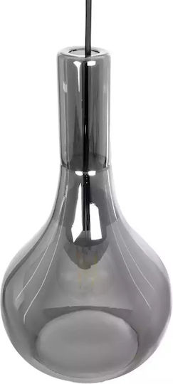 GloboStar Pendant Light Black with Crystals for Socket E27 20x20x36cm