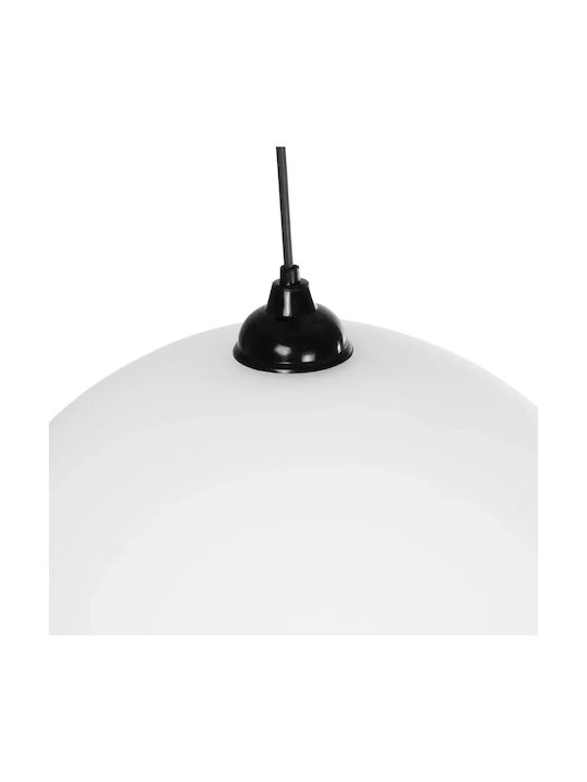GloboStar Gabia Pendant Light White with Crystals for Socket E27 40x40x42cm