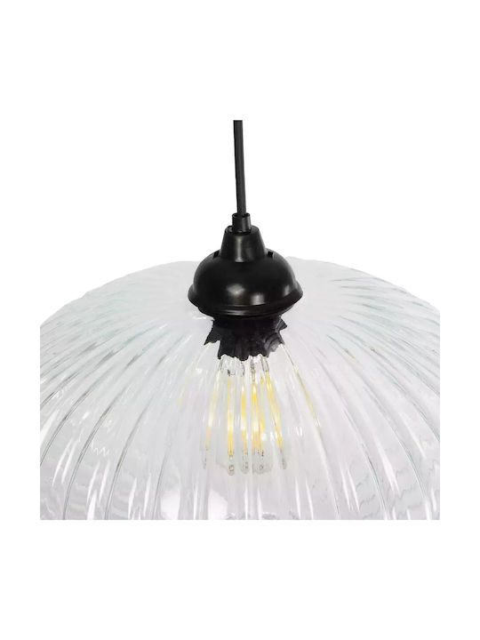 GloboStar Pera Pendant Light Transparent with Crystals for Socket E27 30x30x22cm
