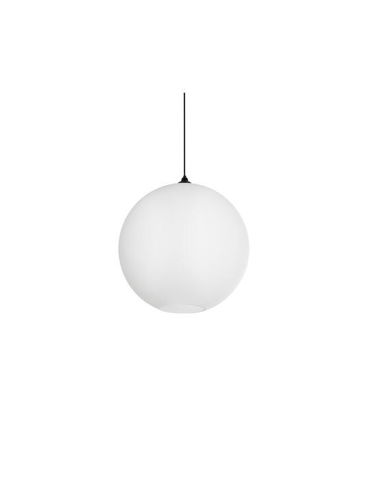 GloboStar Gabia Pendant Light White with Crystals for Socket E27 40x40x42cm