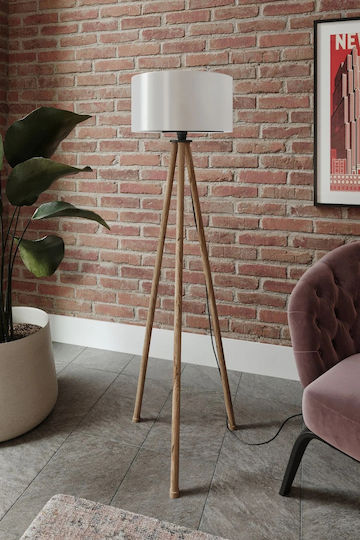 Ξύλινο Τρίποδο Stehlampe Modernes Skandinavisches Design