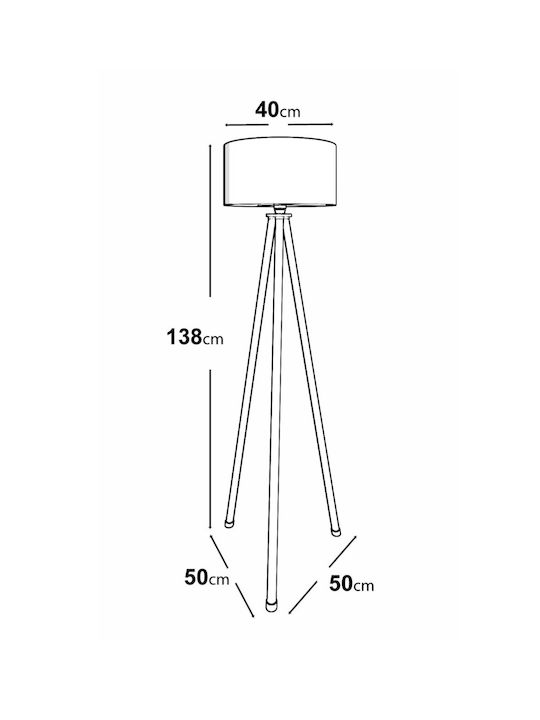 Floor Lamp H138cm. Brown STE-000974-V1585
