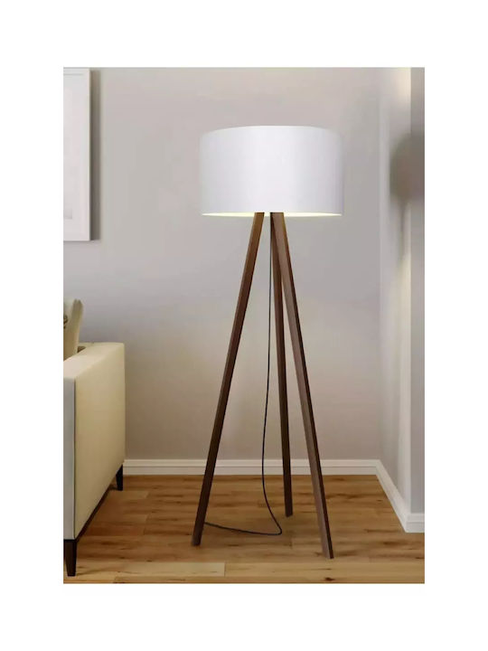 Stehlampe Boden Tripod Mdf Holz Stoff Lampenschirm E27 Stehlampe Boden Tripod Mdf Holz Stoff Lampenschirm E27