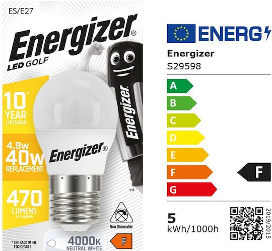 Energizer LED Bulb 4.9W 82mm for Socket E27 Natural White 470lm