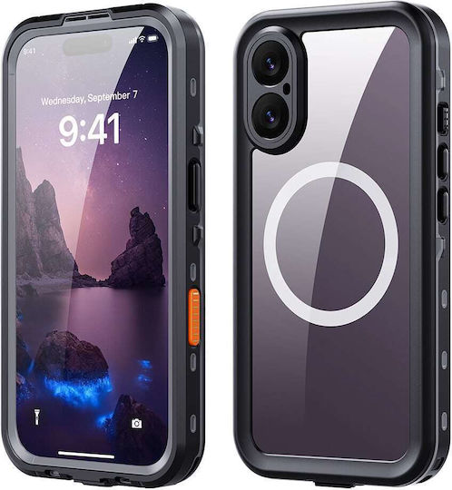 Shellbox Задна корица Силикон / Пластмаса Водоустойчив Черен (iPhone 17)