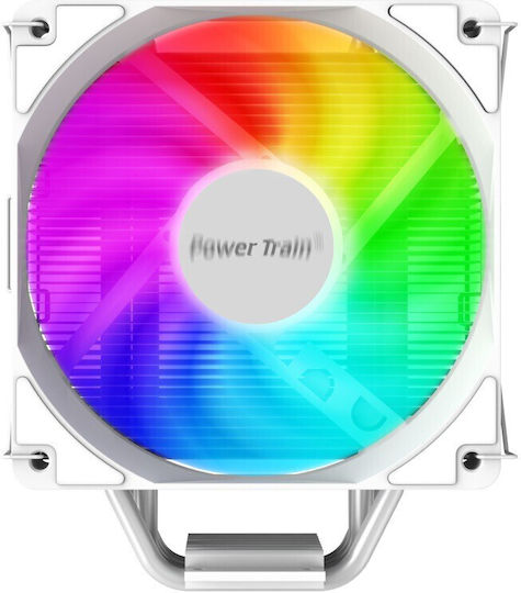 Power Train DL-400K Ψύκτρα Επεξεργαστή για Socket 115x/1700 με RGB Φωτισμό Λευκή