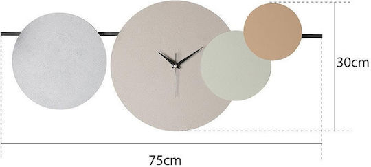 Maxico Μεταλλικό Διακοσμητικό Ρολόι Τοίχου 75x30cm