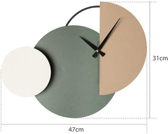 Mateen Metallic Wall Clock Modern Design 47x31cm