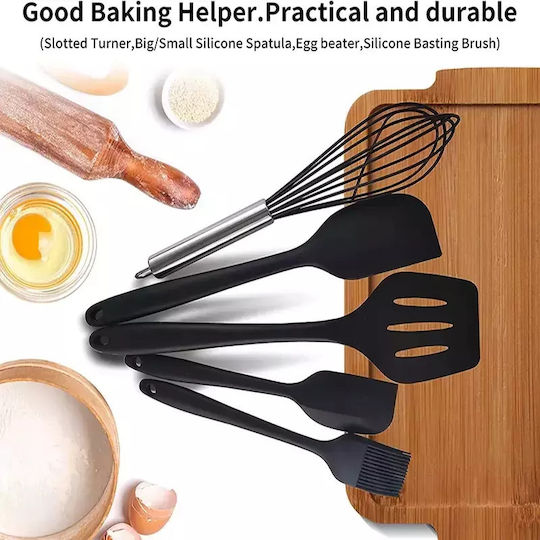 Pandaboo Silicone Cooking Utensil Set Red 5pcs