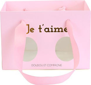 Doudou et Compagnie Plüschbär Valentinstag 25 cm