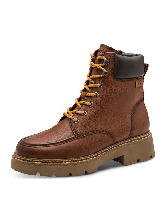 Leather Women's Ankle Boots Tabac Brown