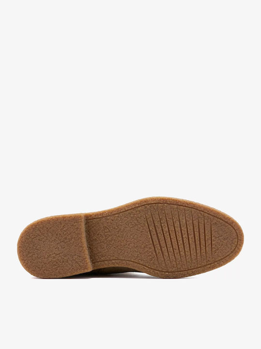 Suede Γυναικεία Μποτάκια Μπεζ