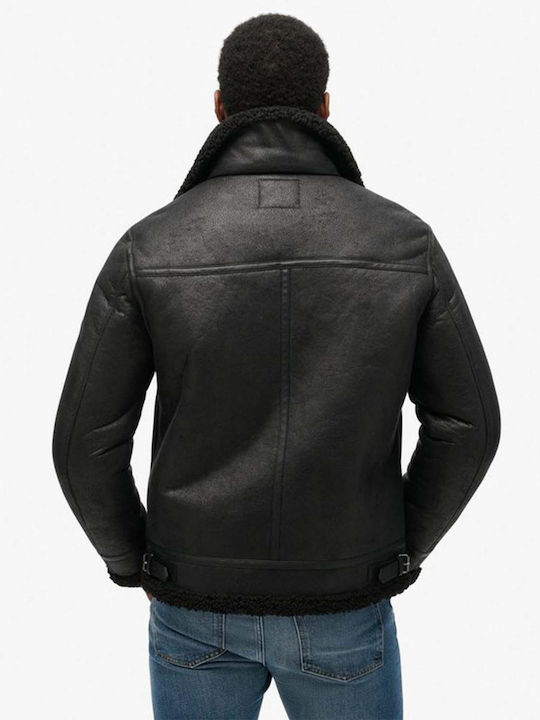 Aviator Lederjacke Jacke Black