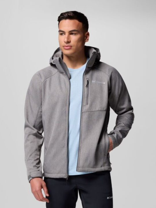 Winter Jacket Softshell Waterproof and Windproof Gray