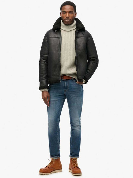 Aviator Lederjacke Jacke Black