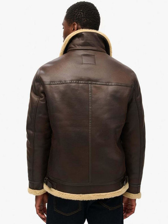 Aviator Lederjacke Jacke Brown