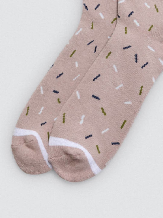 Ysabel Women's Socks Pink-beige