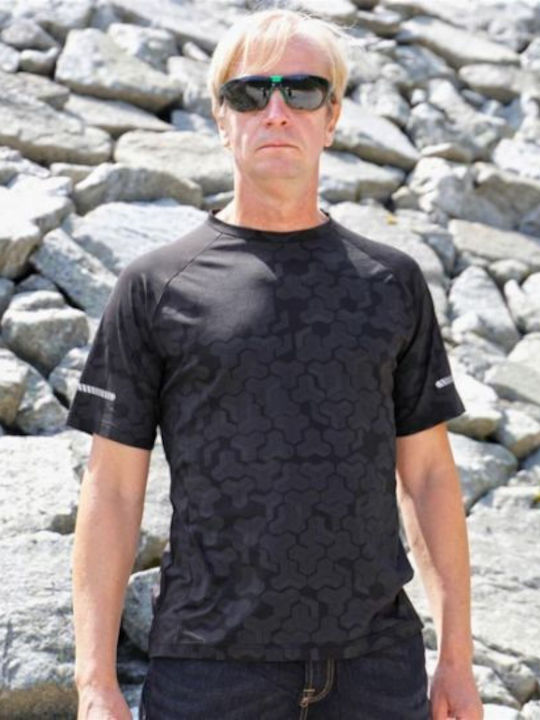 Short Sleeve Stenso Revolt Cool-Dry Black Work Shirt Short Sleeve Stenso Revolt Cool-Dry Black Work Shirt