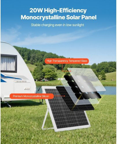 Vevor Panou Solar Încărcător 20W (ZJKXLDJG20WWXSNAU001Y3)