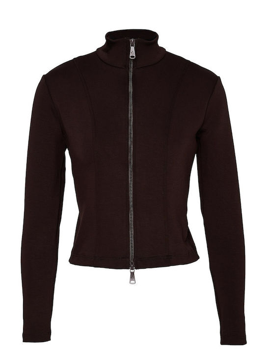 Women's Sweatshirt Jacket Brown