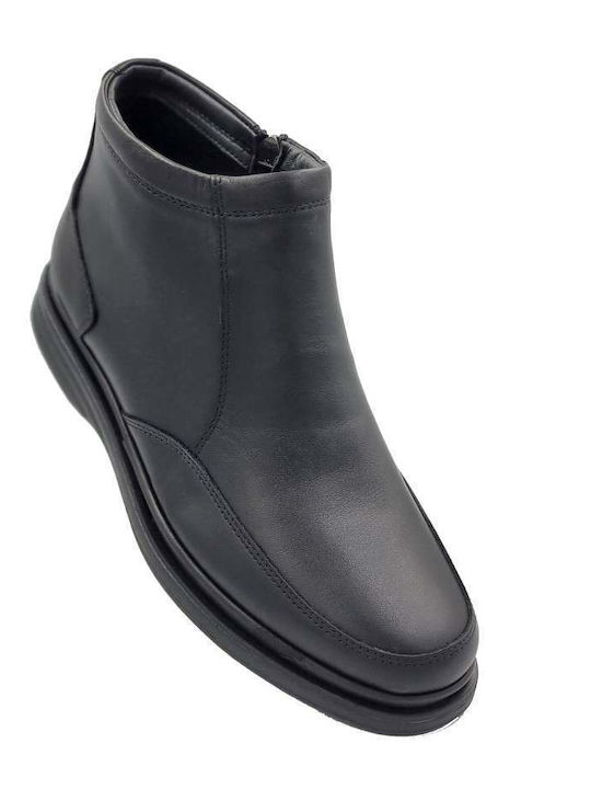 Leder Schwarz Herrenstiefel