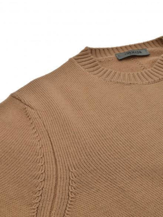 Cardigan Tricotat pentru Bărbați Camel