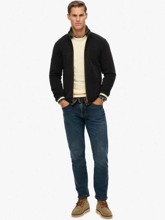 Ovin Ανδρική Ζακέτα Fleece Μαύρη