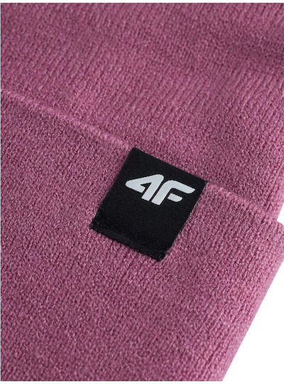 Beanie Ανδρικός Σκούφος Πλεκτός σε Ροζ χρώμα