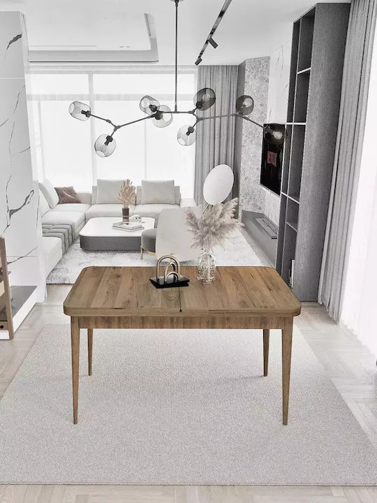Erweiterbares Esszimmermöbel-Set Creme 6 Stühle – Küchenset 130x80x78cm
