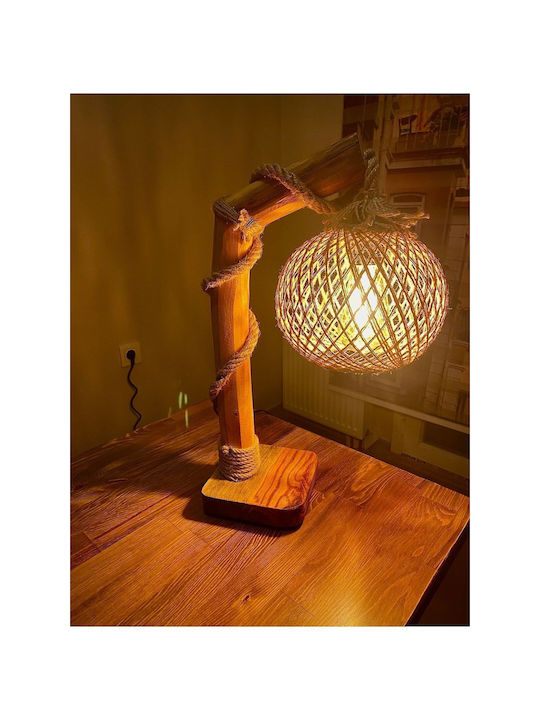 Natural Wooden Ottoman Series Floor Lamp with Lampshade for Bedside Lighting
