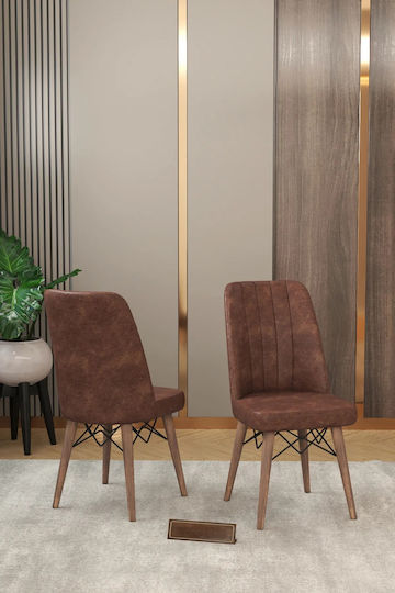 Set Mobilier Pentru Sufragerie Design Marmură Scaune Maro Set Mobilier Pentru Sufragerie Design Marmură Scaune Maro
