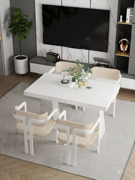 Tokyo Stühle Und Tisch 80x120 – Esszimmermöbel-Set Für 4 Personen
